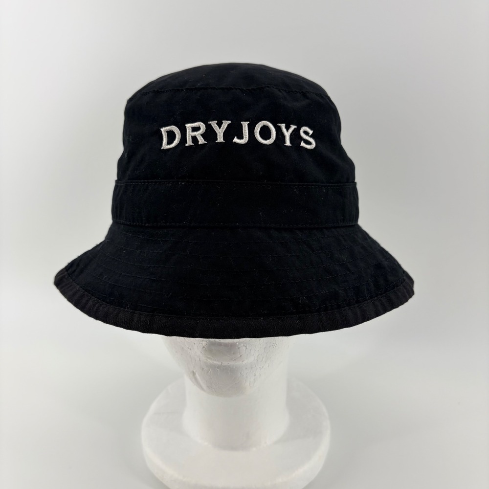 FootJoy DryJoys Mens‎ Black Golf Bucket Hat Medium FJ Embroidered Sun Rain Cap